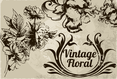 Vintage Flower - Cdr Vector | Corel Draw Tutorial and Free Vectors
