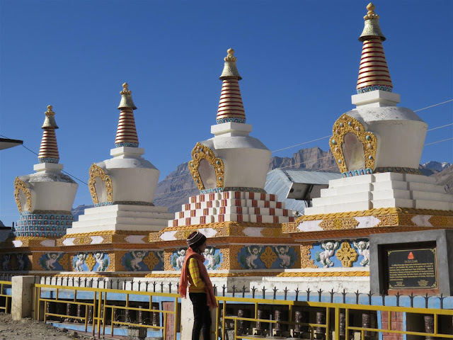 Stupas infront of the monastery Stupas infront of the monastery