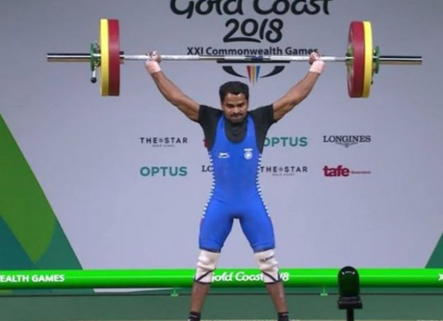 Commonwealth Games 2018 : P Gururaja wins silver medal in weight lifting. Commonwealth Games 2018 : P Gururaja wins silver medal in weight lifting.