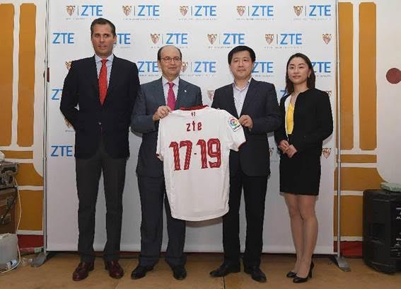 ZTE renueva por dos temporadas más como patrocinador tecnológico del Sevilla FC