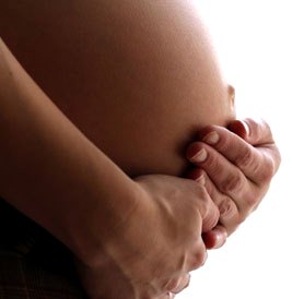 Derecho a la vida Foto de la barriga de una mujer embarazada