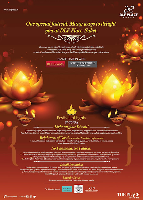 This Diwali, DLF Place, Saket brings to you endless reasons to brighten up your celebrations This Diwali, DLF Place, Saket brings to you endless reasons to brighten up your celebrations