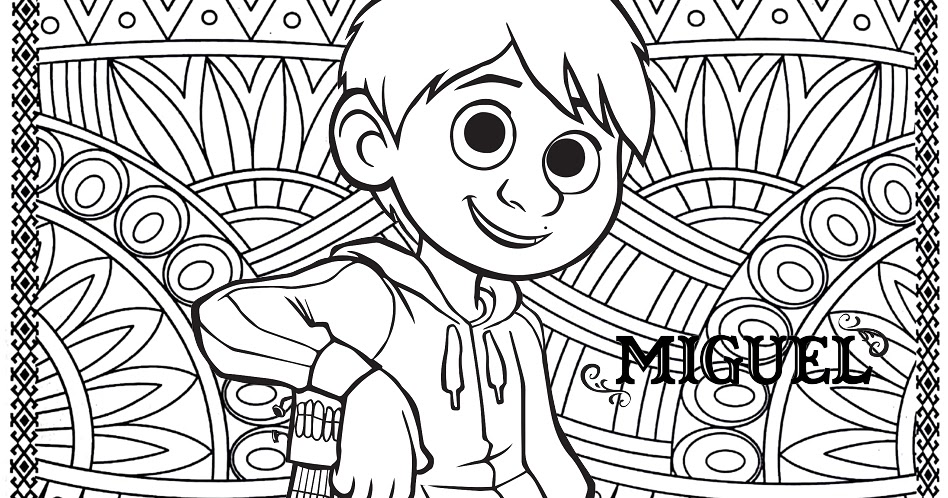 Pinto Dibujos: Coco para colorear | Pelicula coco mandala para niños