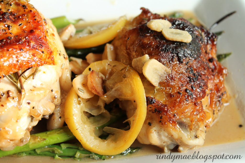 Rindy Mae Lemon & Rosemary Chicken with Pinenut Rice Pilaf