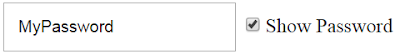 show password input text using javascript