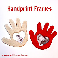 Salt dough handprint frame craft for kids.  Great gift or keepsake for Valentines day or Mothers day.