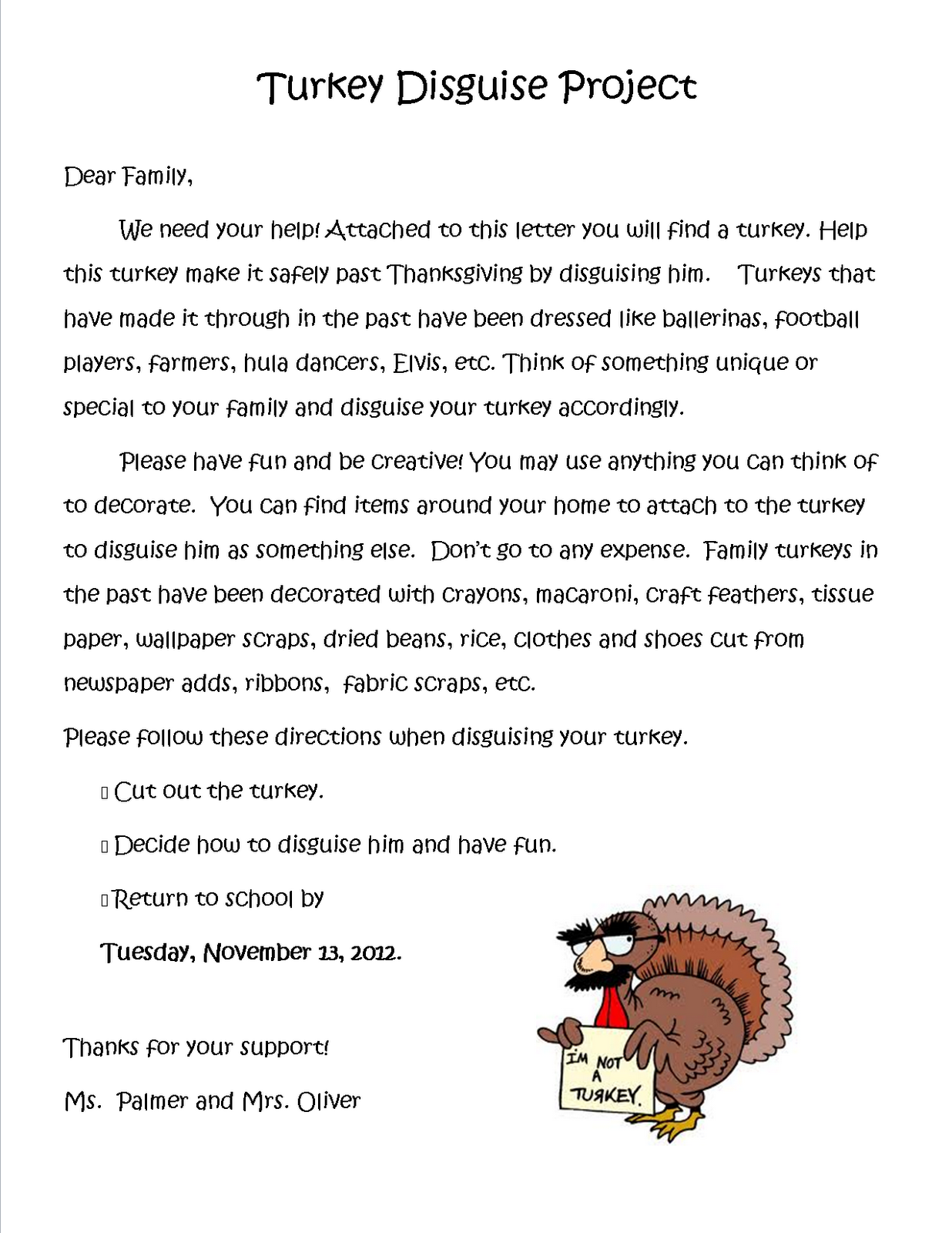 The Word In Third Turkey Disguise Project The Word In Third Turkey Disguise Project
