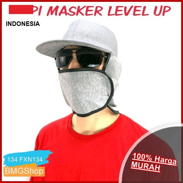 FXN134 Masker Topi Level Up Pelindung BMGShop