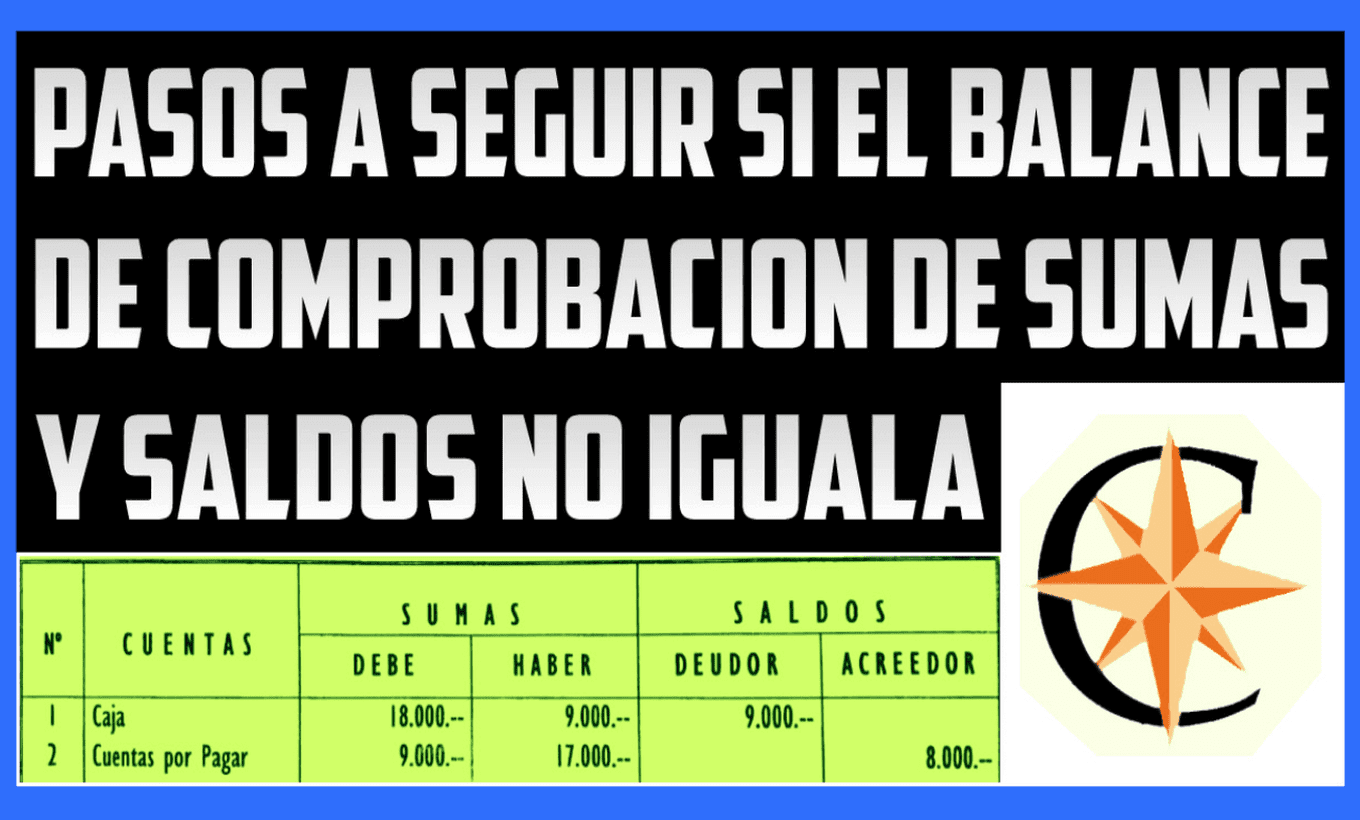 Pasos a seguir si el Balance de Comprobación de Sumas y Saldos no iguala