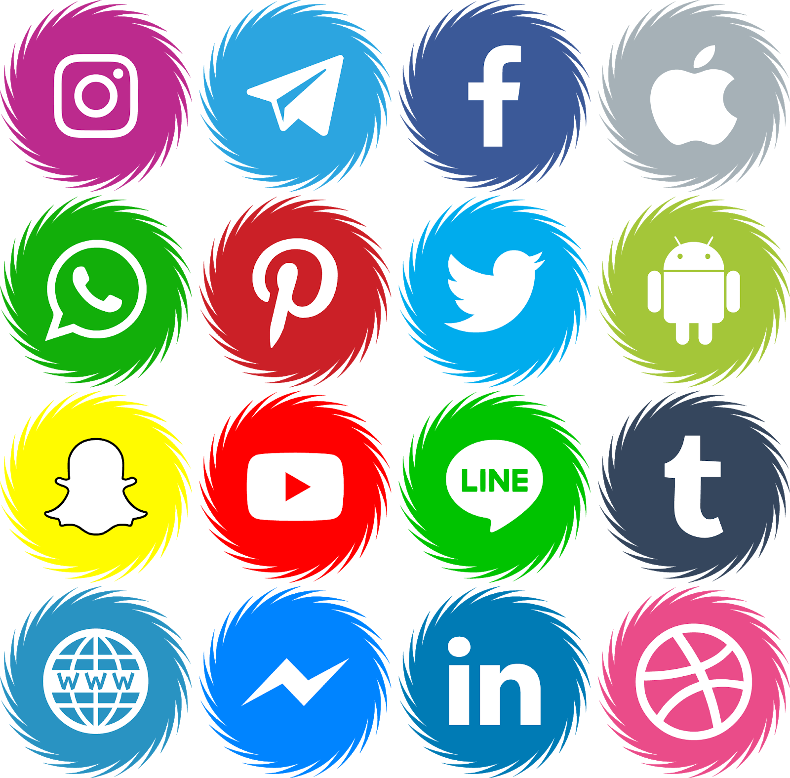 Download Font Icons Social Media 15 Color Ttf Otf El Fonts Vectors