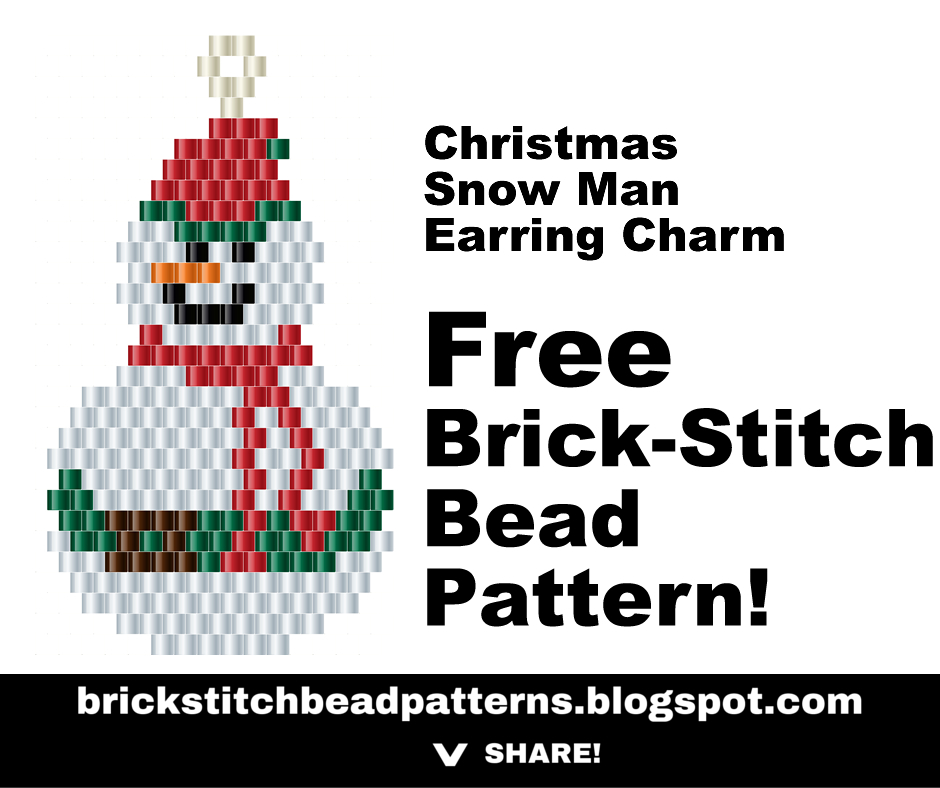 brick-stitch-bead-patterns-journal-christmas-snow-man-earrings-brick