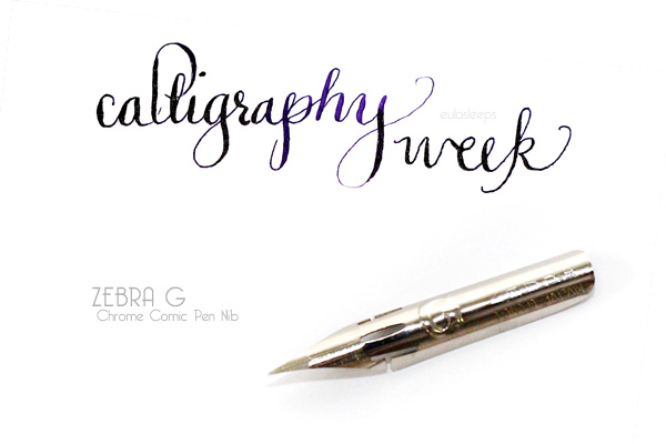 eula sleeps: Calligraphy Week: Zebra G Comic Pen Nib - Chrome