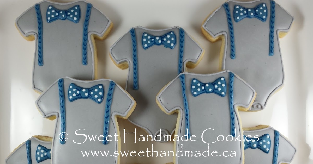 Sweet Handmade Cookies Onesie Baby Shower Cookies