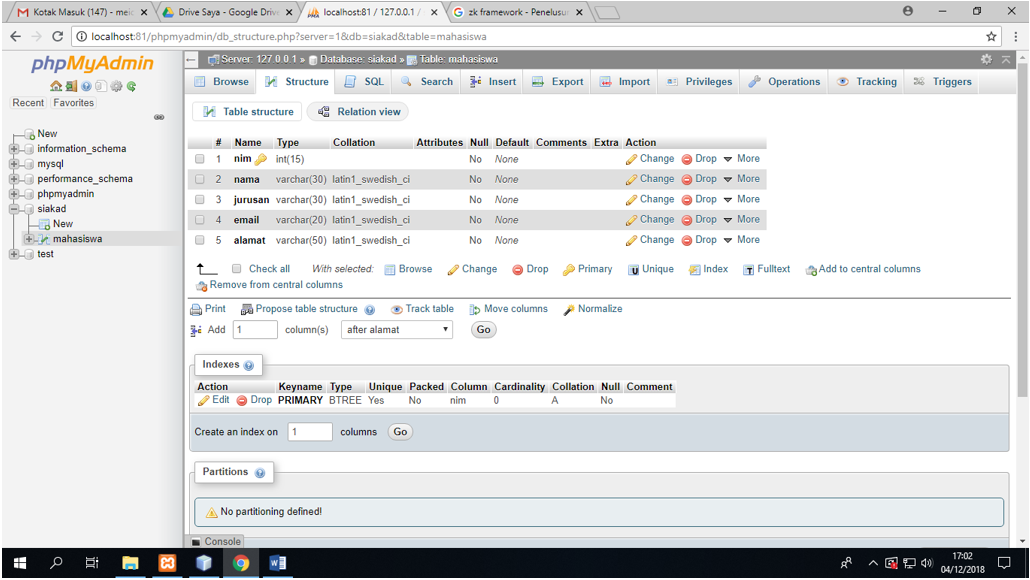 Membuat Program Aplikasi Crud Database Mahasiswa Dengan