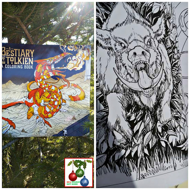 A Bestiary of Tolkien Coloring Book gifts for him, fantasy fiction, Tolkien, Lord of the Rings, holiday gifts