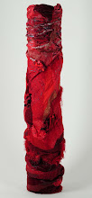 Red Toxic Stack Sculpture