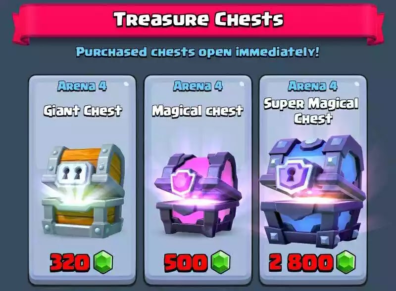 Cara Mendapatkan Giant Chest, Magical Chest, dan Super Magical Chest di