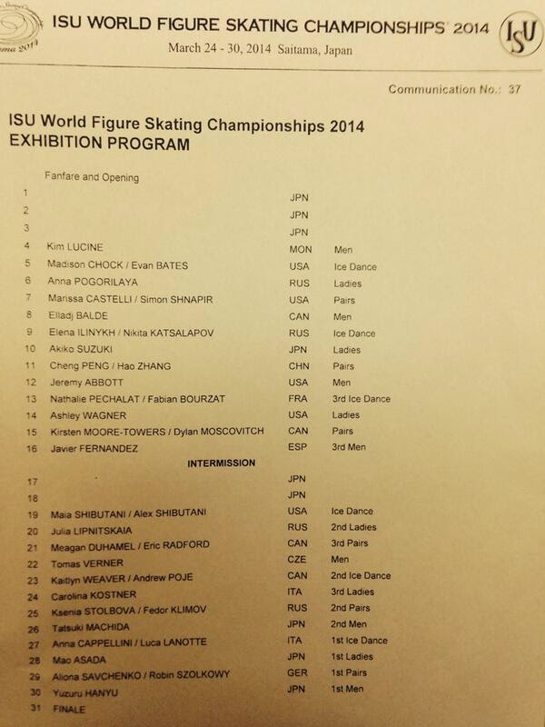 Il Galà dei Campioni Mondiali di pattinaggio artistico 2014 Questo