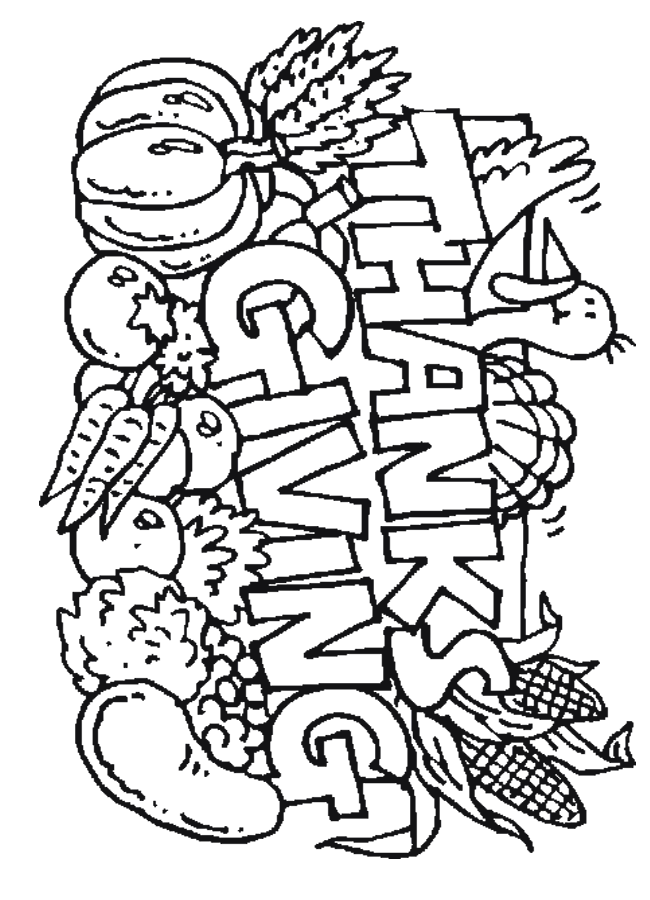 thanks giving coloring pages - photo #4