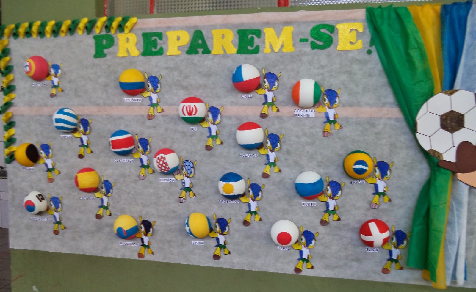 E.E.F.D MASSOLINI ::..: MURAL SOBRE A COPA DO MUNDO 2014