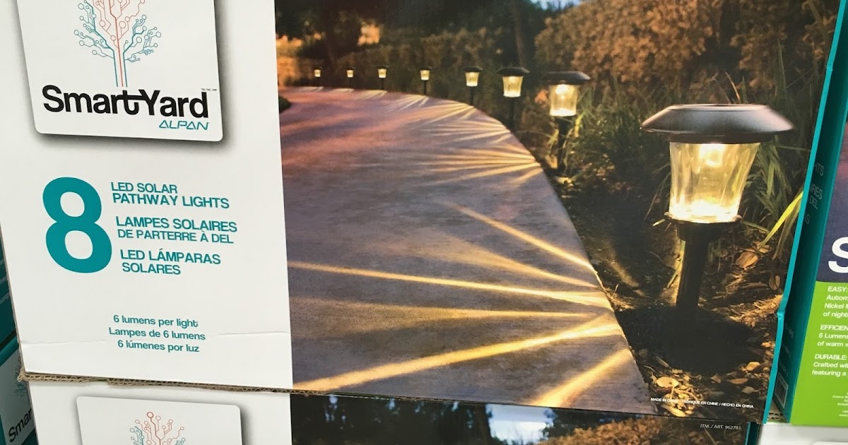 SmartYard LED Solar Pathway Lights model 10193 (8 pack) Costco Weekender