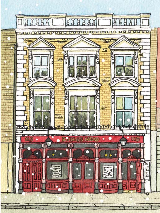 Teresa Robertson, illustrator Christmas cards for Islington Centre for