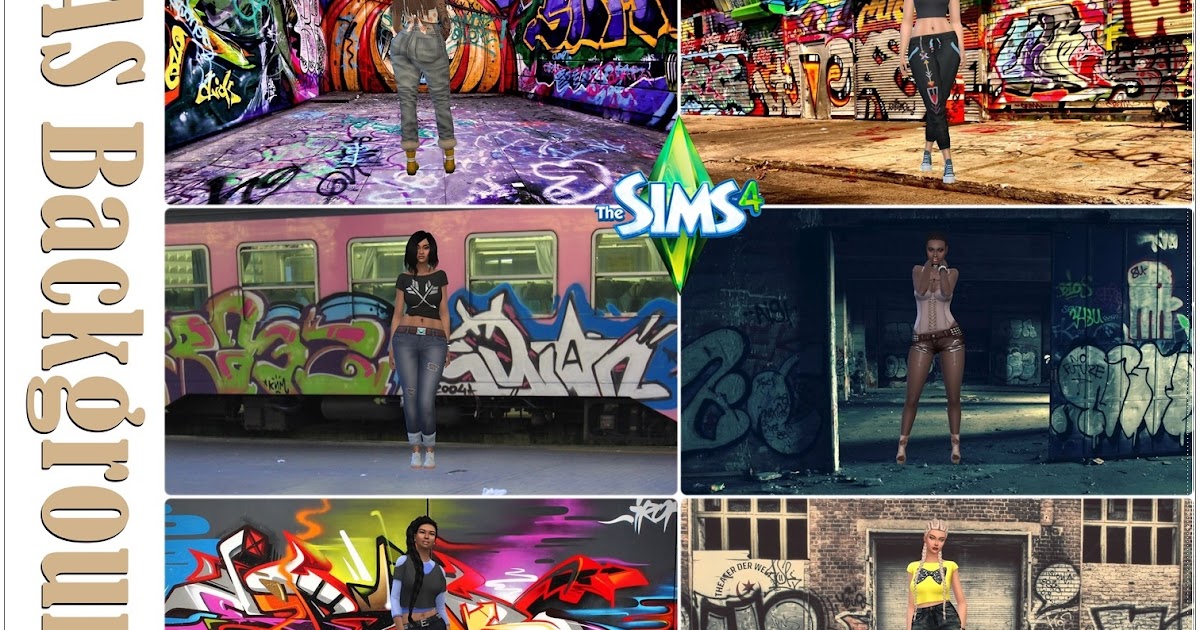 Annett’s Sims 4 Welt: CAS Backgrounds “Graffiti”