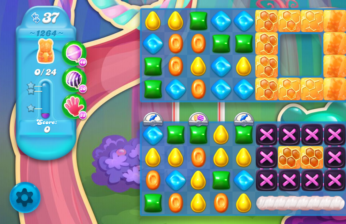 Candy Crush Soda Saga level 1264 Candy Crush Soda Saga level 1264