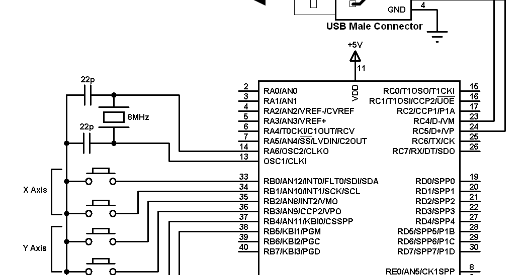USB Mouse using PIC18F4550 microcontroller