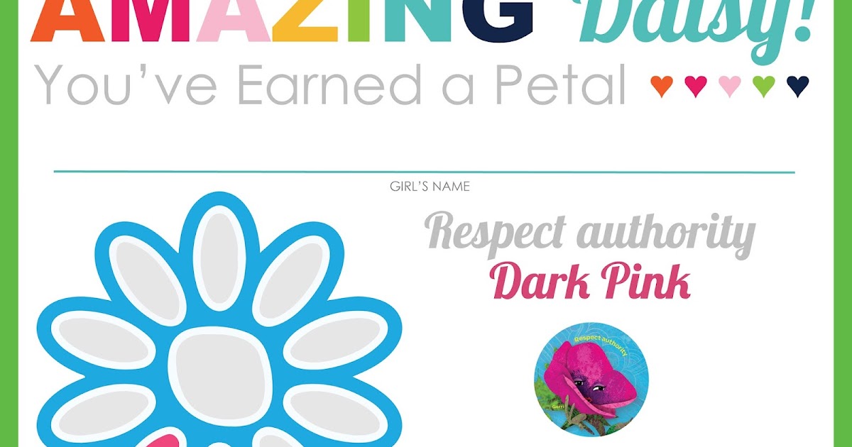 I am Girl Scouts: Amazing Daisy Petal & Leaf Certificates I am Girl Scouts: Amazing Daisy Petal & Leaf Certificates