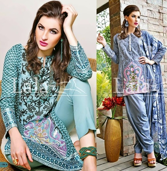 Lala Lawn La Belleza Chiffon Collection 2015-2016 Eid Dresses ...