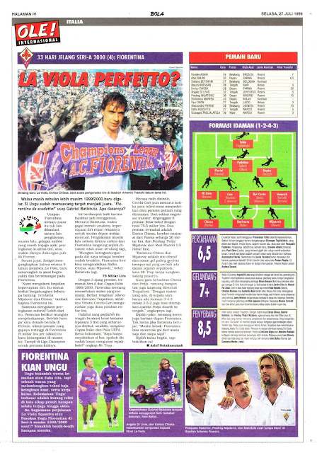 SERI-A 2000 FIORENTINA LA VIOLA PERFETTO SERI-A 2000 FIORENTINA LA VIOLA PERFETTO