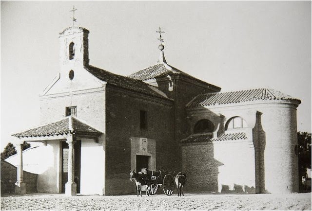 Ermita del Cementerio Municipal leganes_bn_V_Abuelohara_años40_Ermita_Butarque