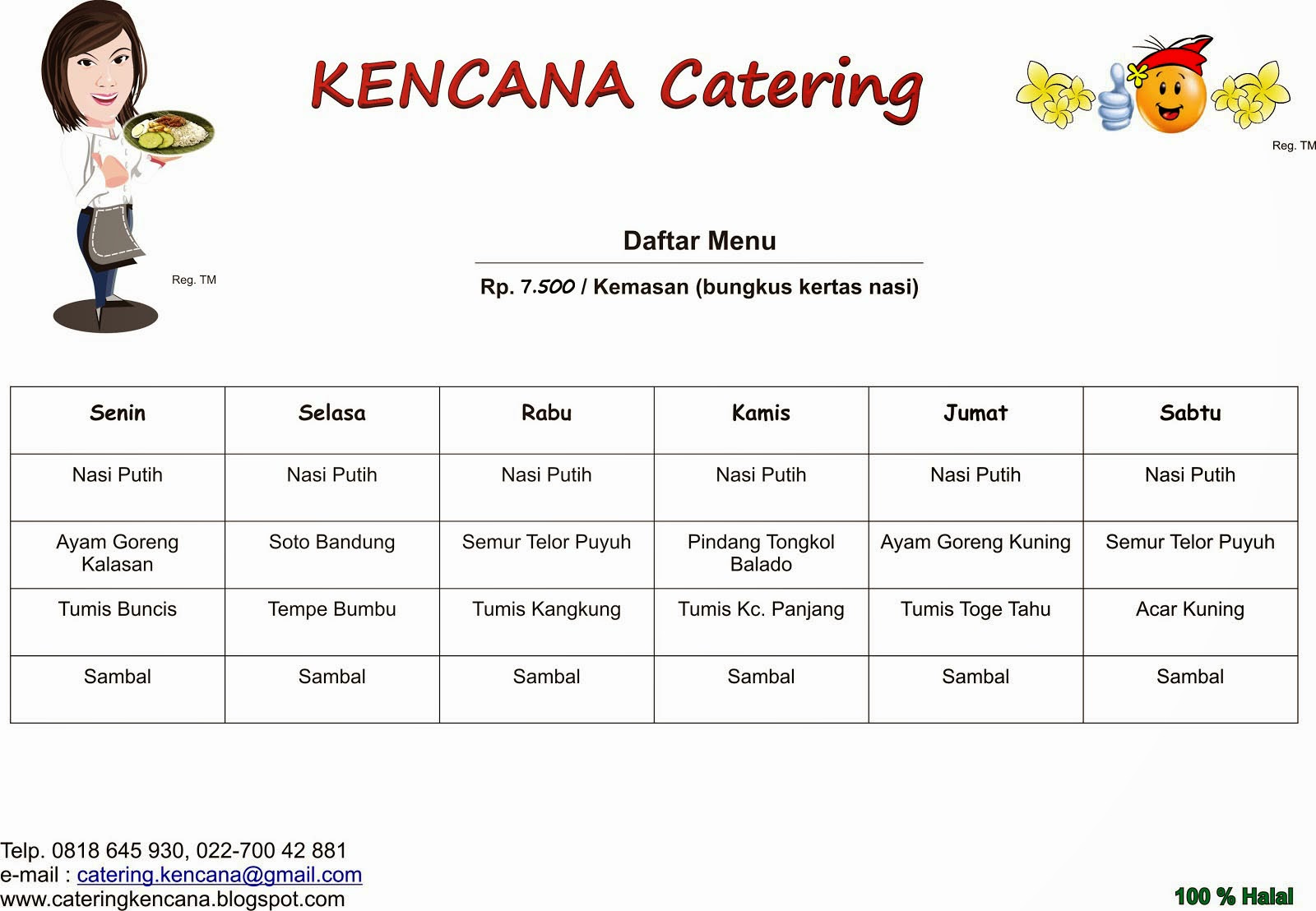 Catering Bandung Menu Rp. 7.500