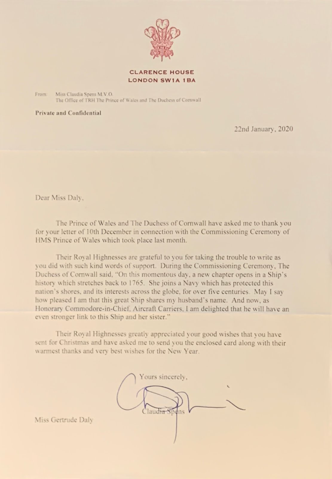 Gert's Royal Replies Prince Charles & Duchess Camilla Christmas