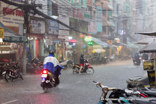Monsoon rains, Ho Chi Minh City, Vietnam