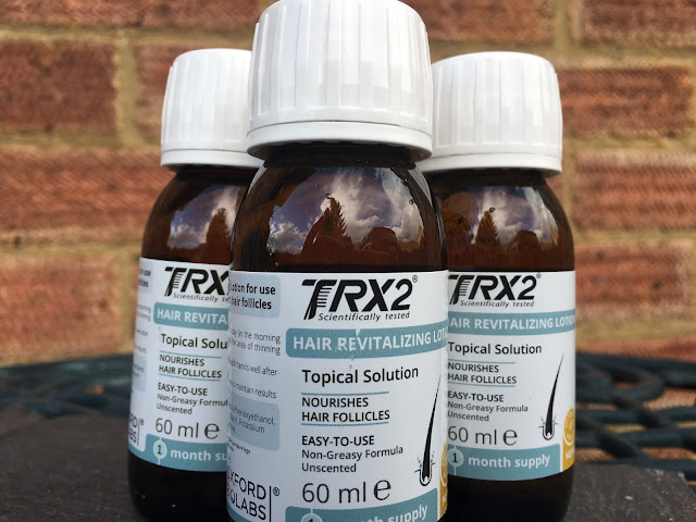 TRX2® food supplement & revitalising lotion for receding hairlines #review