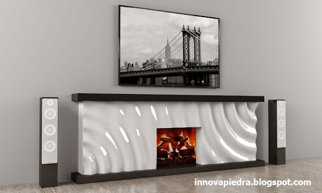 Revestimientos decorativos tridimensionales I (frente de chimenea