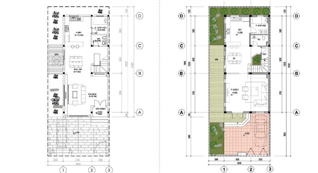 Mặt bằng tầng 1 biệt thự song lập Foresa Villa Mặt bằng tầng 1 biệt thự song lập Foresa Villa