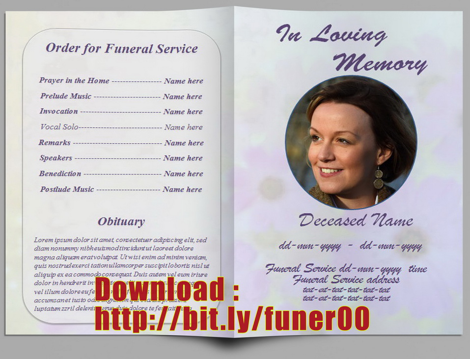 Memorial Service Program Template Word