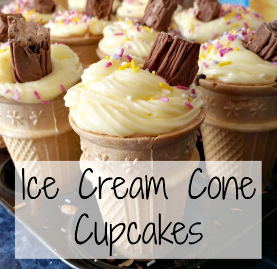 Northumberland Mam Ice Cream Cone Cupcakes.
