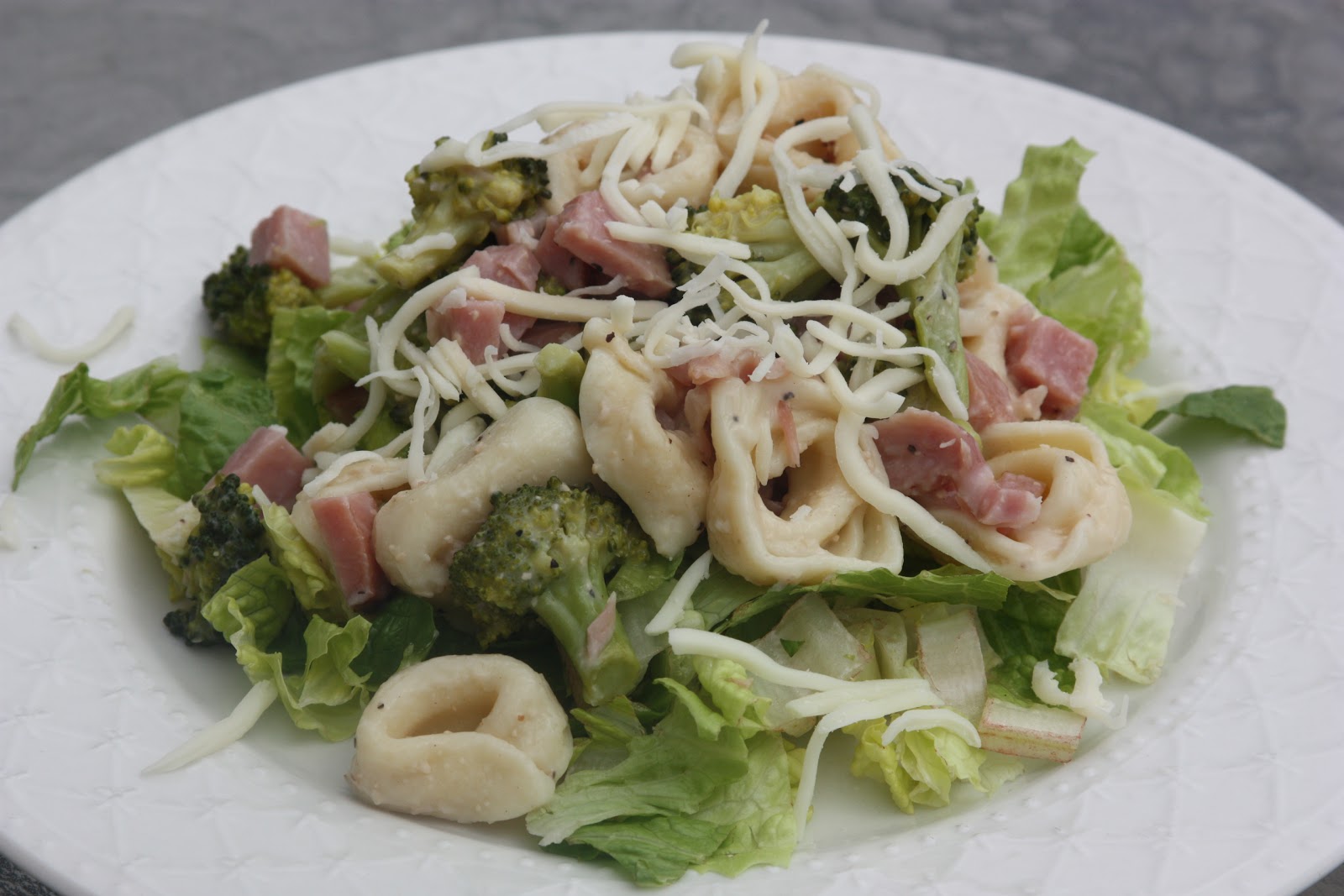 My Recipe Box: Tortellini, Broccoli, and Ham Ceasar Salad