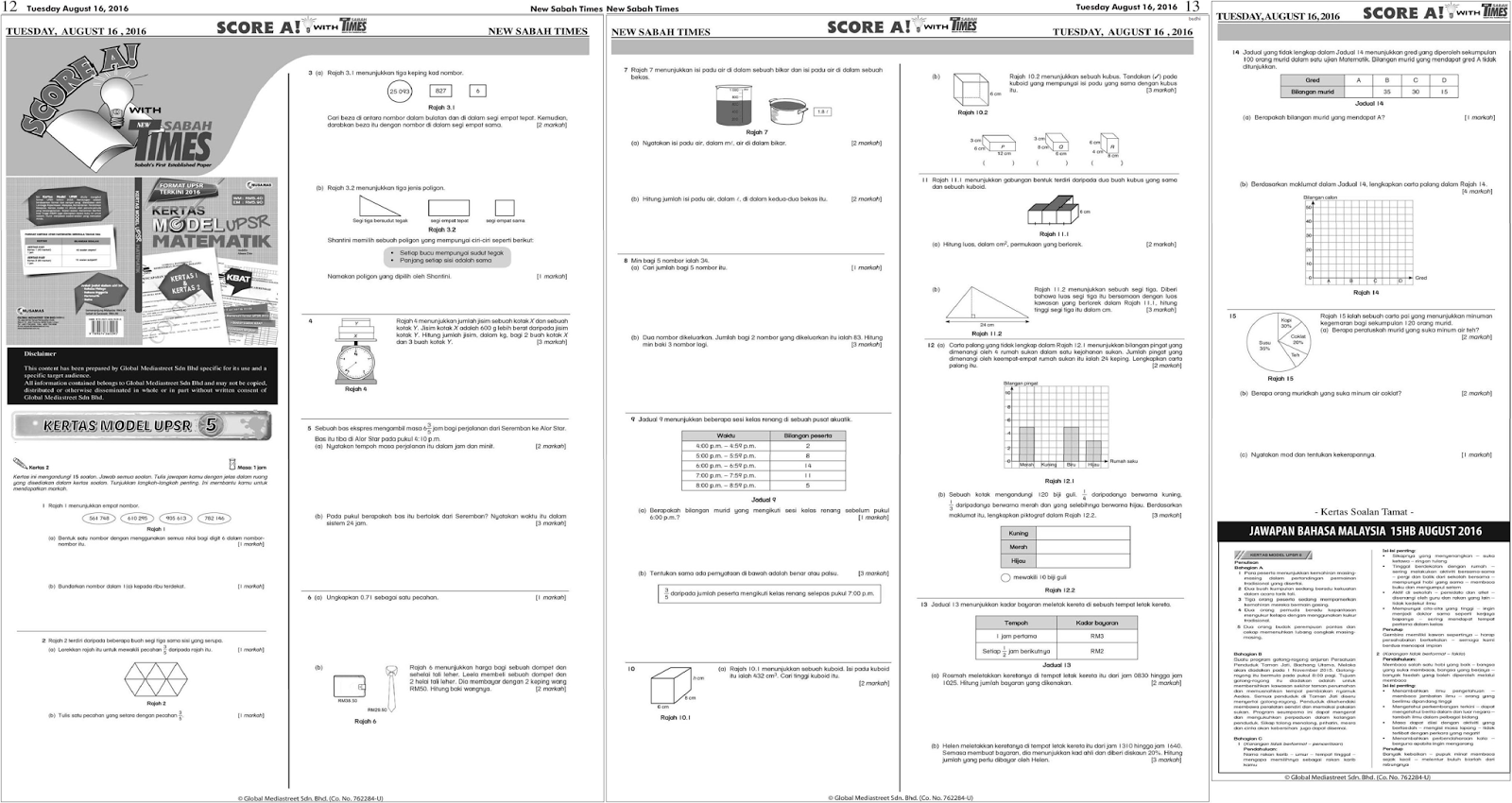 SK PoringPoring Kertas Model UPSR Matematik Kertas 2 Kertas Model UPSR 5
