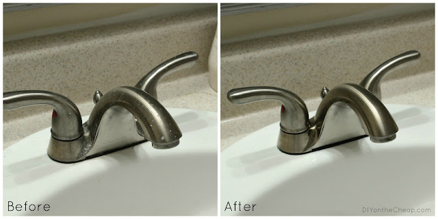 "Before and After" using the All-Purpose Cleaner from the Shaklee Get Clean Starter Kit.