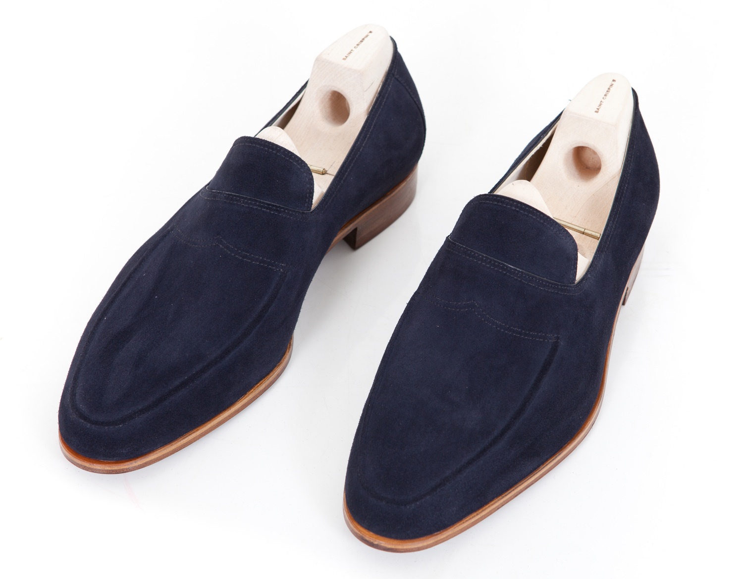 The Shoe AristoCat: Saint Crispin's blue loafers for the Spring / Summer