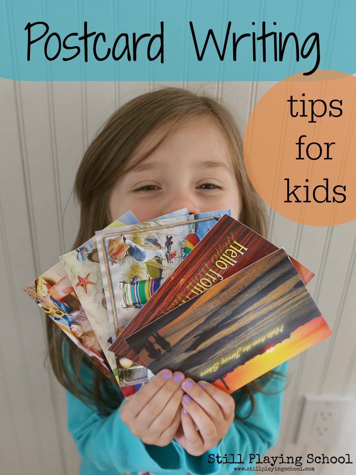 Writing postcards is perfect summer literacy practice for kids!