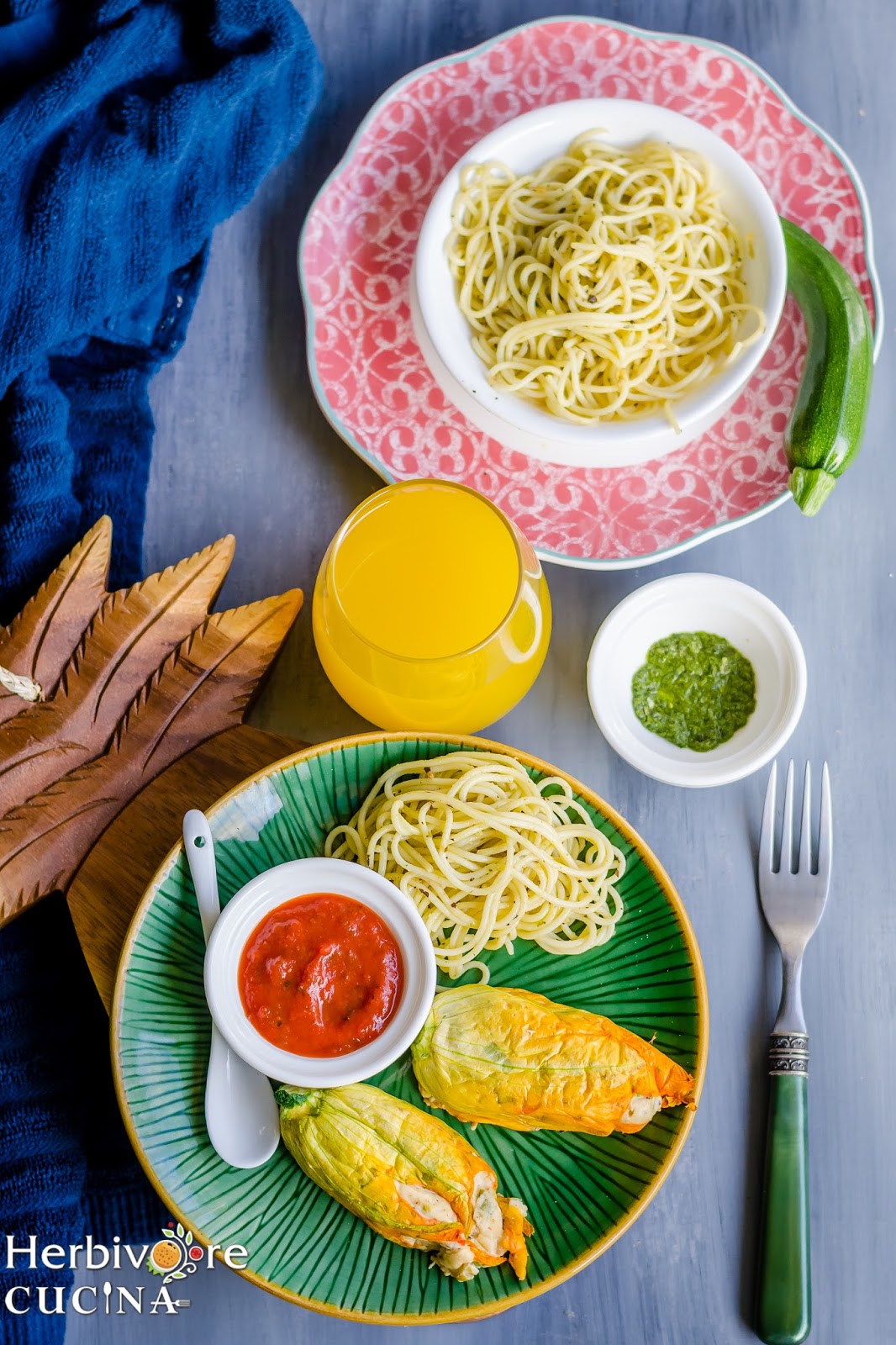 Herbivore Cucina Stuffed Baked (Not Fried) Zucchini Blossoms