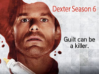 Dexter Season 6 Poster: Dexter's face surrounded by blood and milk  