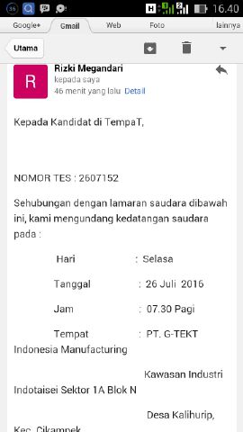Pt Gtekt Indonesia Manufacturing Pt G Tim Indotaisei Cikampek Random Email Loker