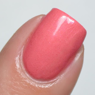 coral shimmer nail polish